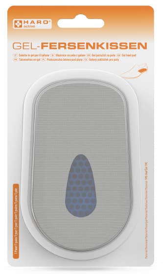 HARO Gel-Fersenkissen für Herren, TPE-Gel, 1 Paar