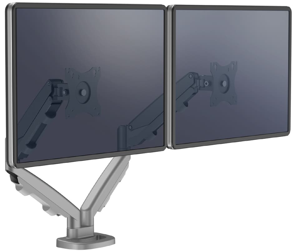 Fellowes Doppel-Monitorarm Eppa, silber