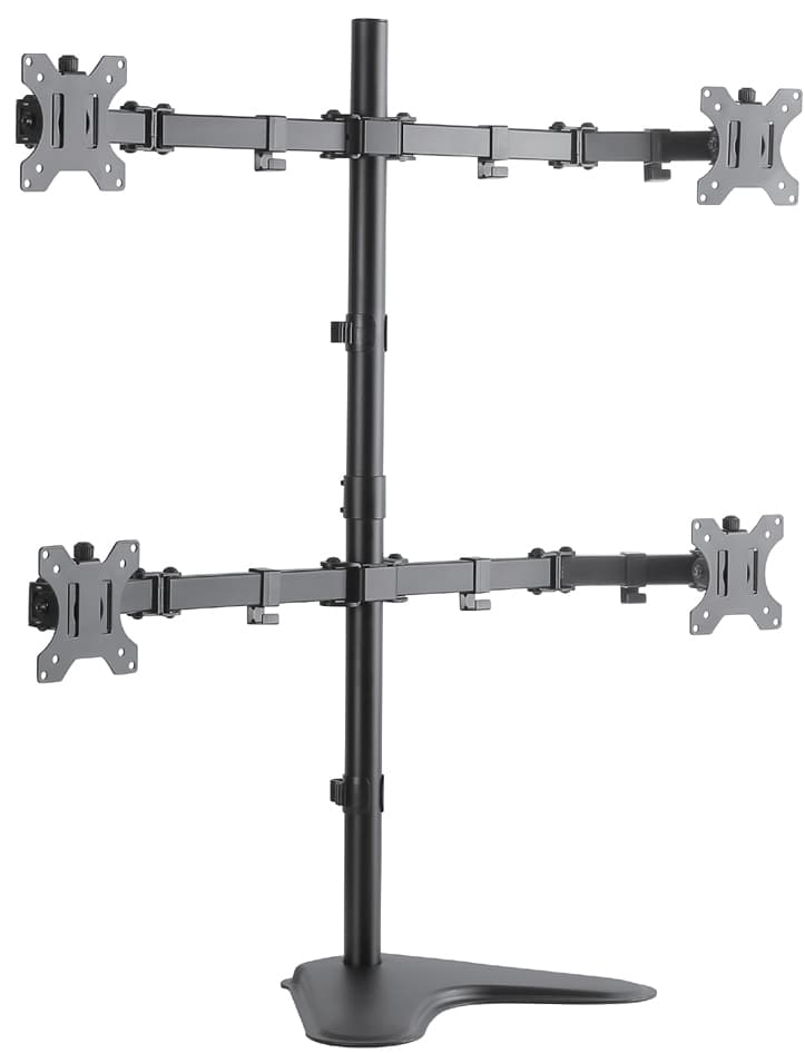 LogiLink Vierfach-Monitorarm mit Standfuß, Armlänge: 460 mm