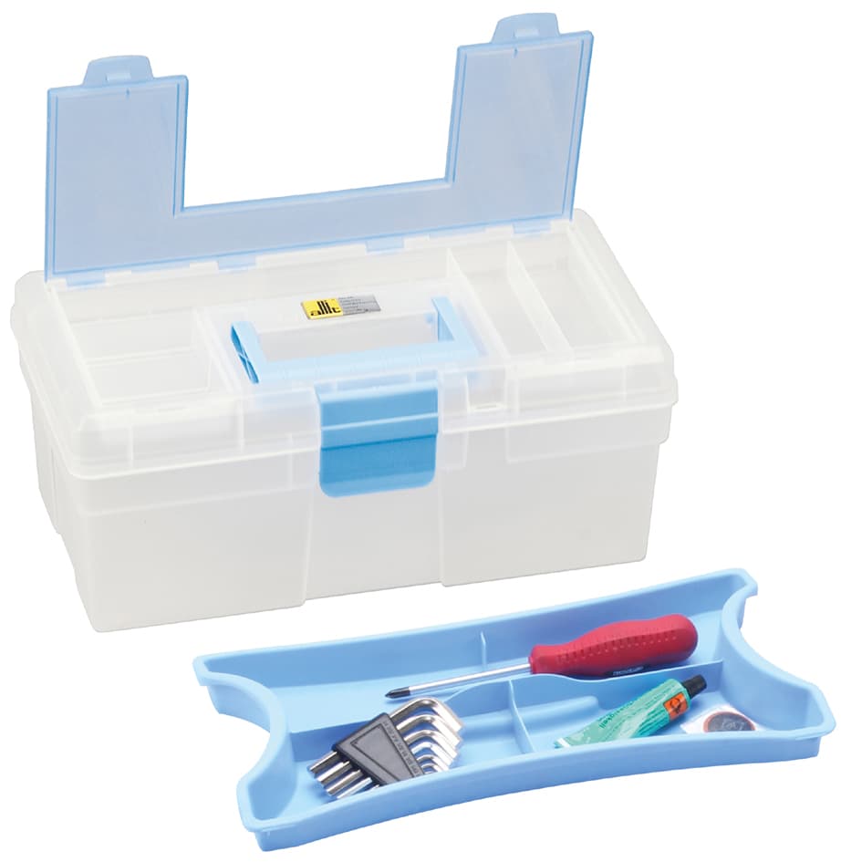 allit Aufbewahrungskoffer McPlus Clear 12.5, PP, blau