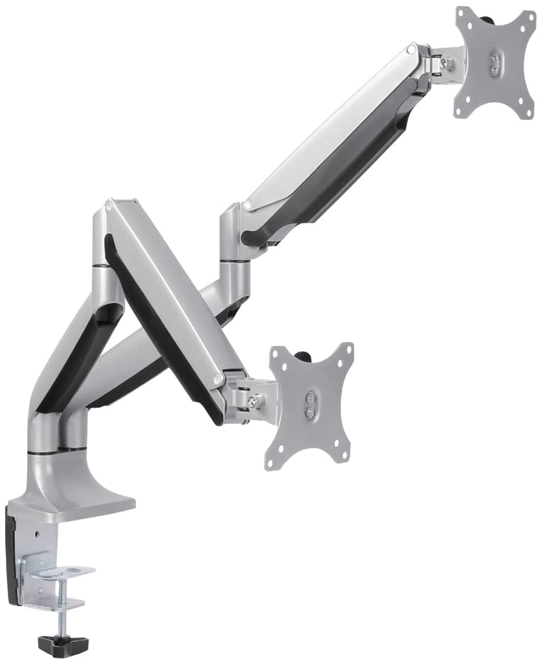 LogiLink Doppel-Monitorarm, aus Aluminium, silber
