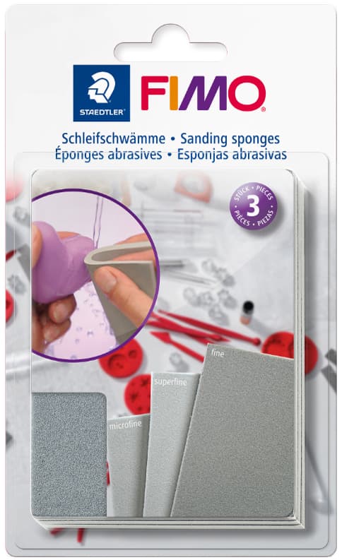 FIMO Schleifschwamm, auf Blisterkarte