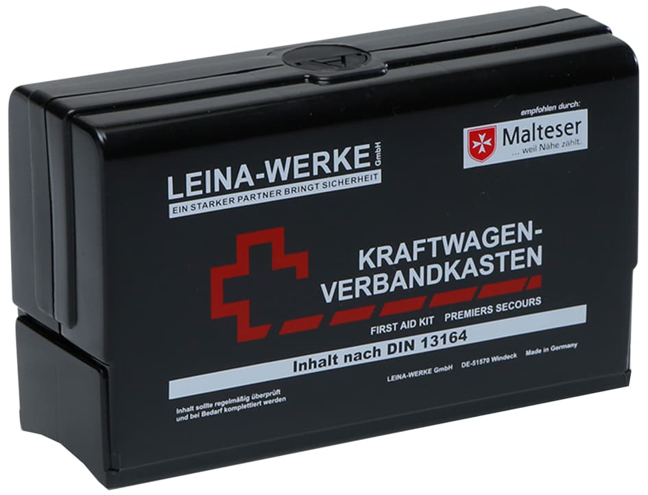 LEINA KFZ-Verbandkasten Star II, Inhalt DIN 13164, schwarz