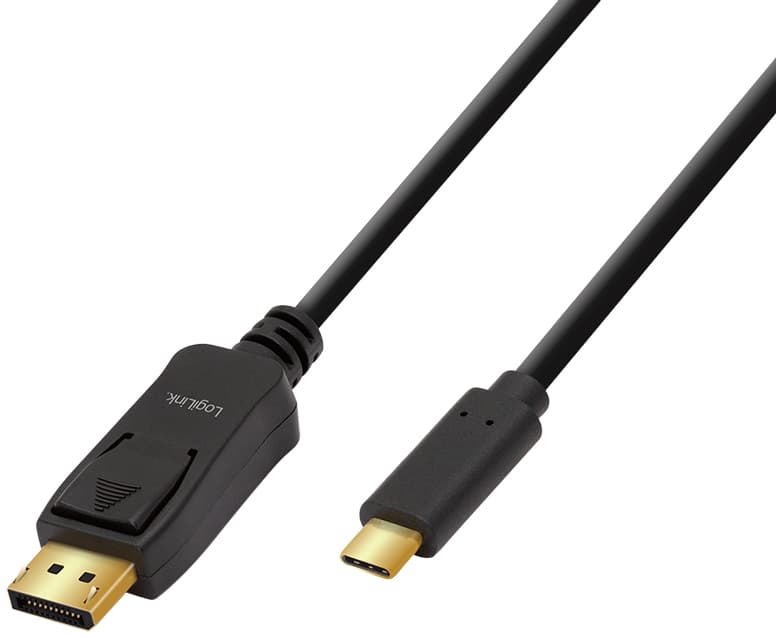 LogiLink USB-C - DisplayPort Anschlusskabel, 1,8 m, schwarz