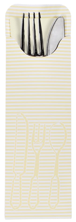 PAPSTAR Servietten-Tasche , Bistro, inkl. Serviette, creme