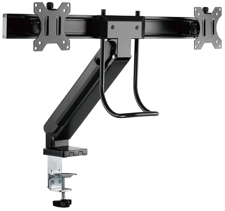 LogiLink Doppel-Monitorarm, mit Handgriff, schwarz