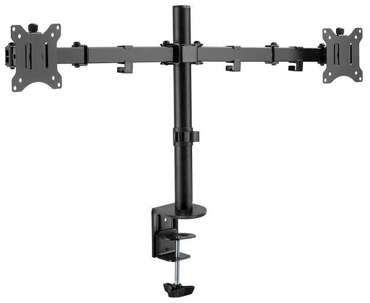 LogiLink Doppel-Monitorarm, Armlänge: 390 mm, schwarz