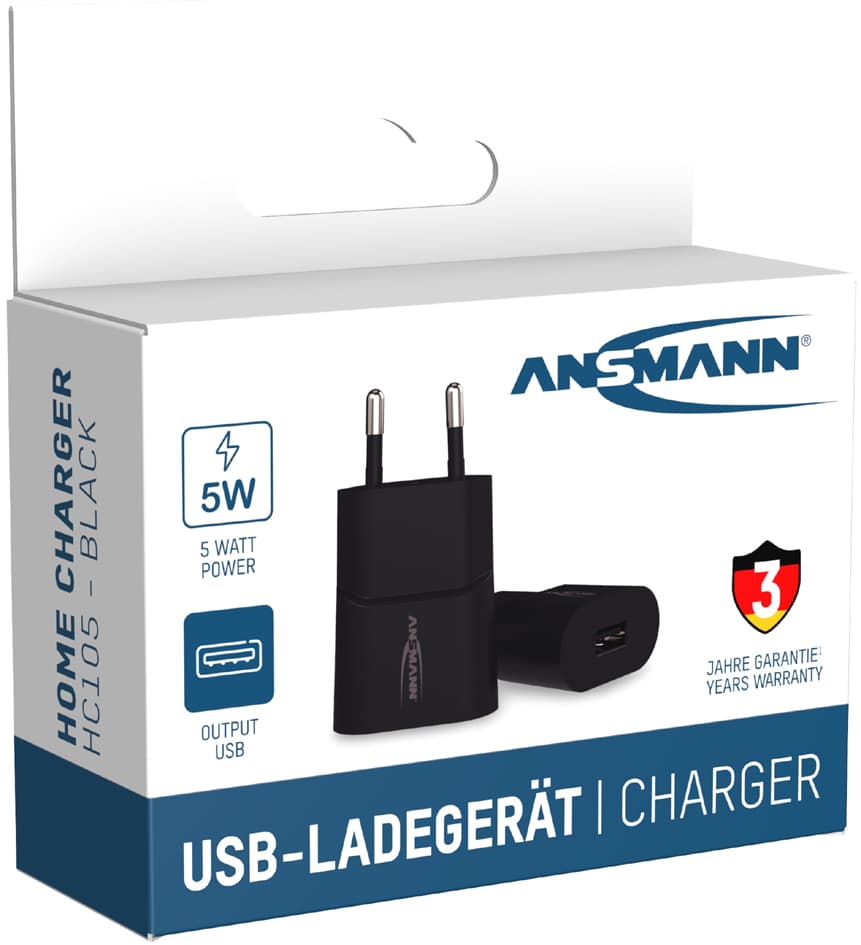 ANSMANN USB-Steckdosenadapter Home Charger HC105, USB-A