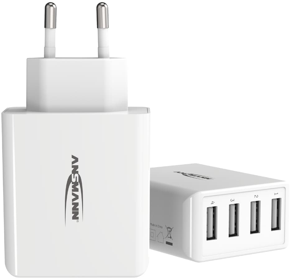 ANSMANN USB-Steckdosenadapter Home Charger HC430, 4x USB-A