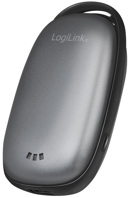 LogiLink Powerbank & Handwärmer, 4.000 mAh, grau