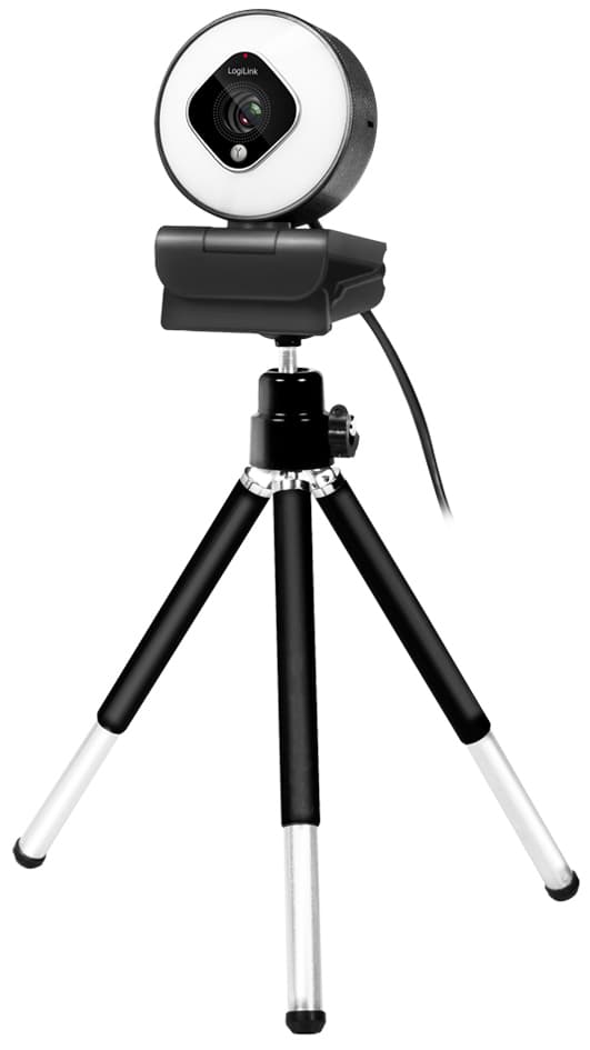 LogiLink Full-HD-USB-Webcam mit Dual-Mikrofon, schwarz