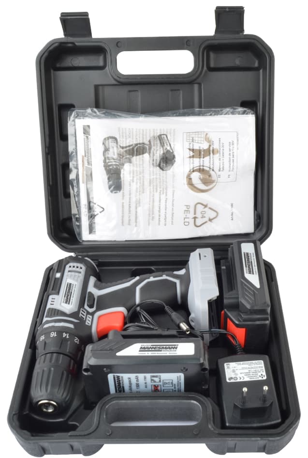 BRÜDER MANNESMANN Akku-Bohrschrauber, 20 Volt, 2 Akkus