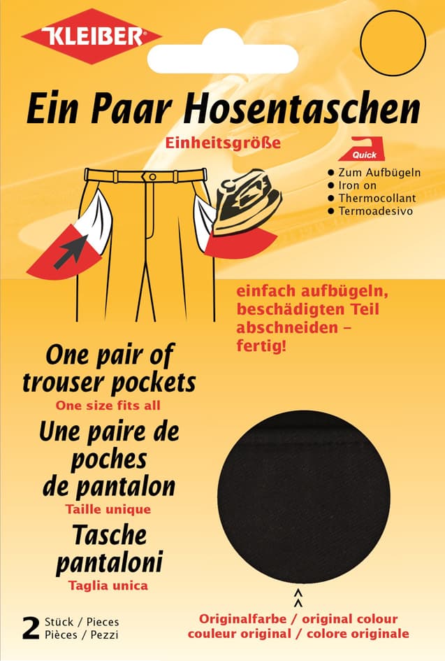 KLEIBER Quick-Ein-Paar-Hosentasche, schwarz