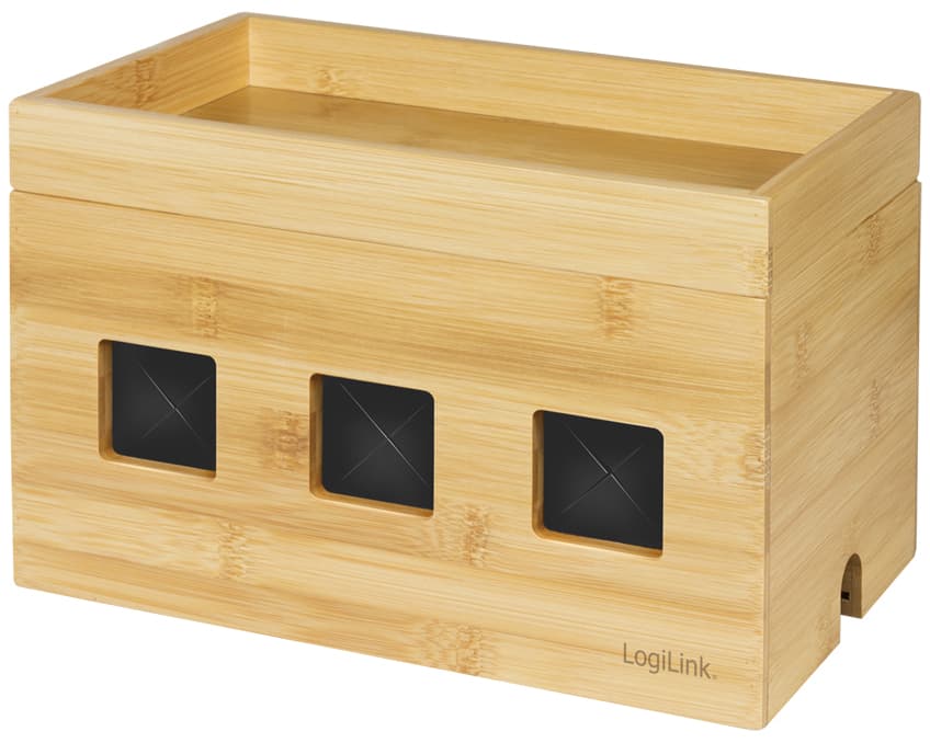 LogiLink Kabelbox, aus Bambus