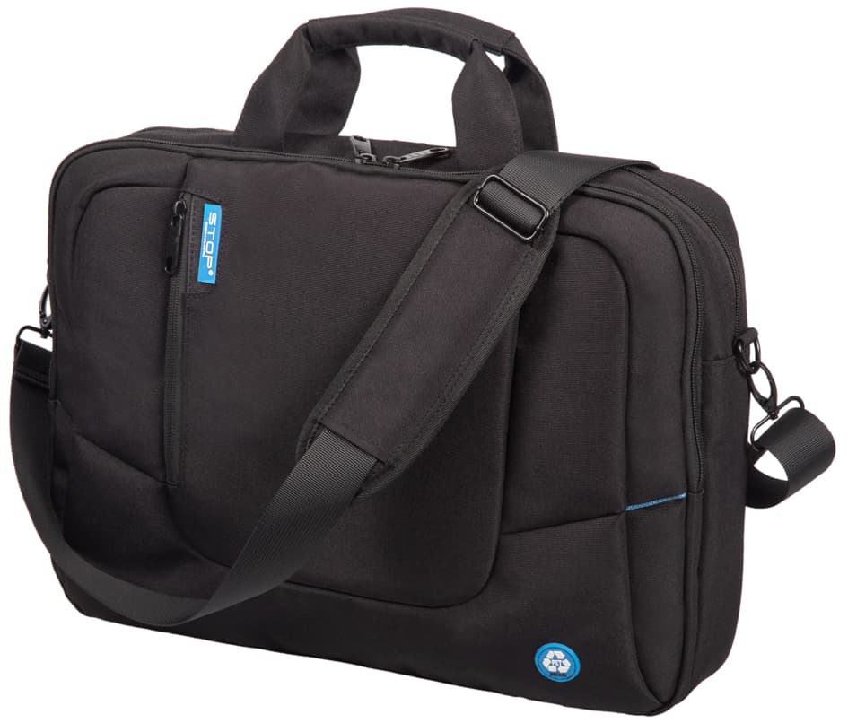 STOP Notebook-Tasche RPET GRENADA, reyceltes PET, schwarz