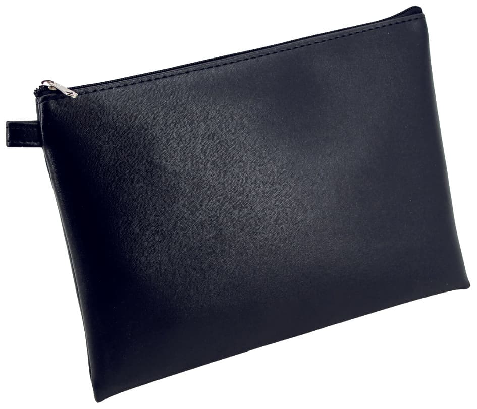 Alassio Banktasche/Utensilientasche, Lederimitat, schwarz