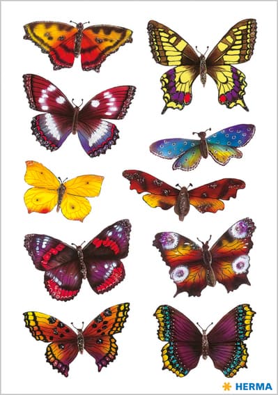 HERMA Sticker DECOR , Schmetterlinge, , beglimmert
