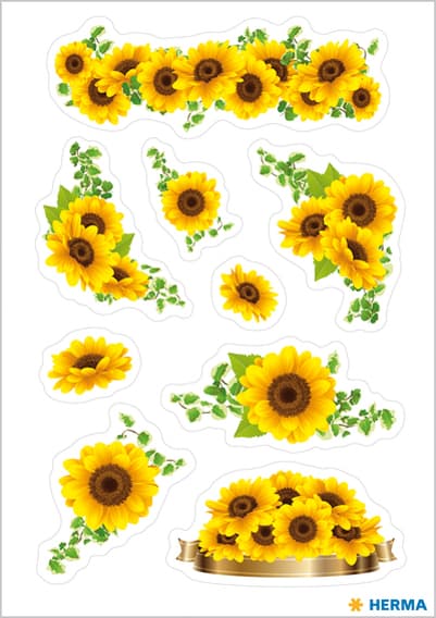 HERMA Sticker DECOR , Sonnenblumen,