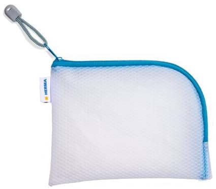 HERMA Reißverschlusstasche , Mesh Bags, , DIN A6, blau