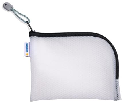 HERMA Reißverschlusstasche , Mesh Bags, , DIN A7, gelb
