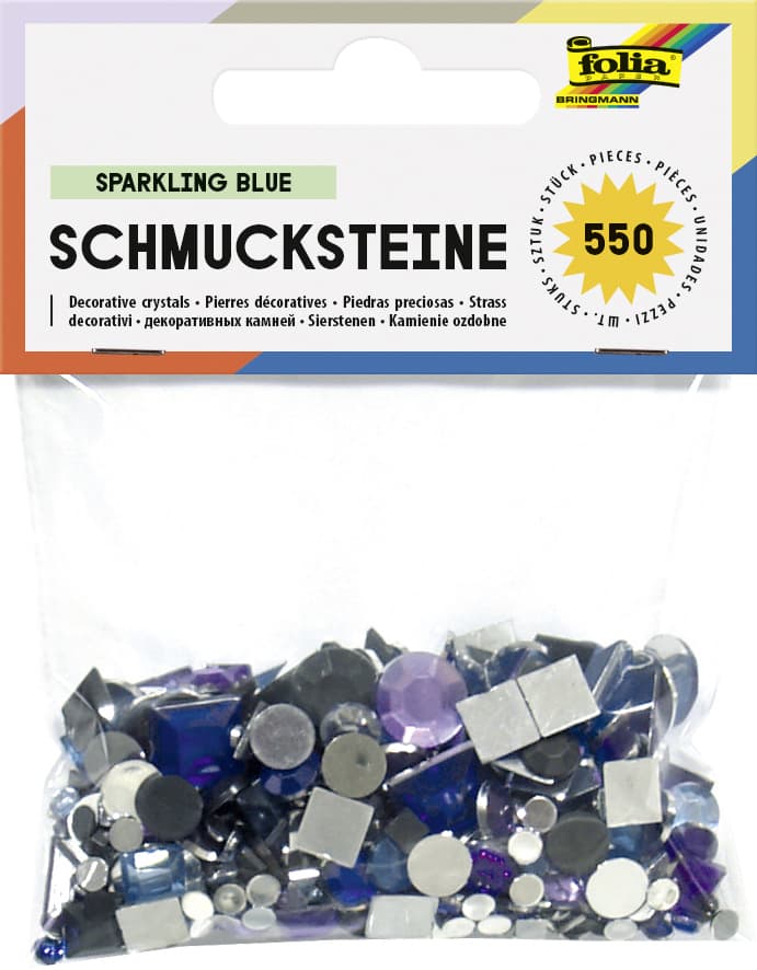 folia Schmucksteine , Sparkling Blue, , Acryl