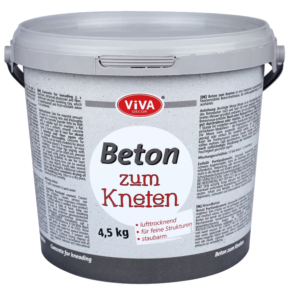 ViVA DECOR Beton zum Kneten, 4,5 kg Eimer