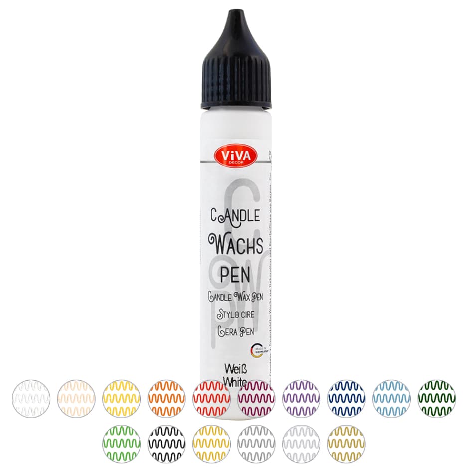 ViVA DECOR Candle Wachs Pen, 28 ml, gold-glitter