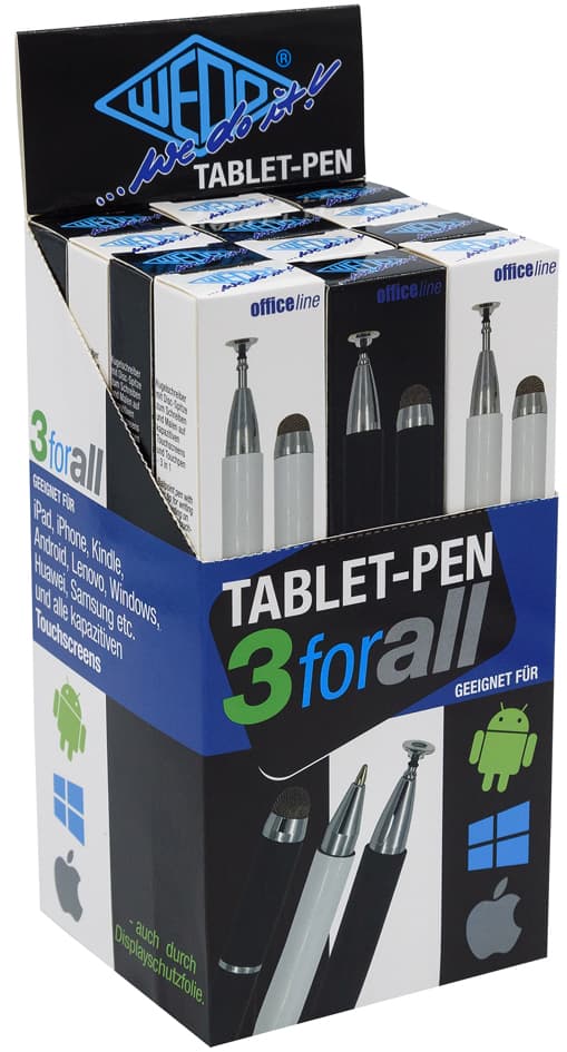 WEDO Eingabestift , Universal 3-in-1, , 12er Display