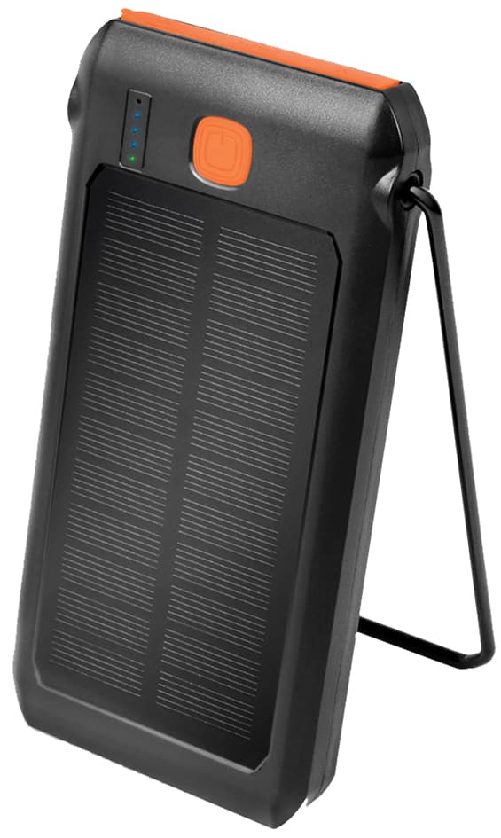 LogiLink Powerbank mit Solar, 10.000 mAh, schwarz