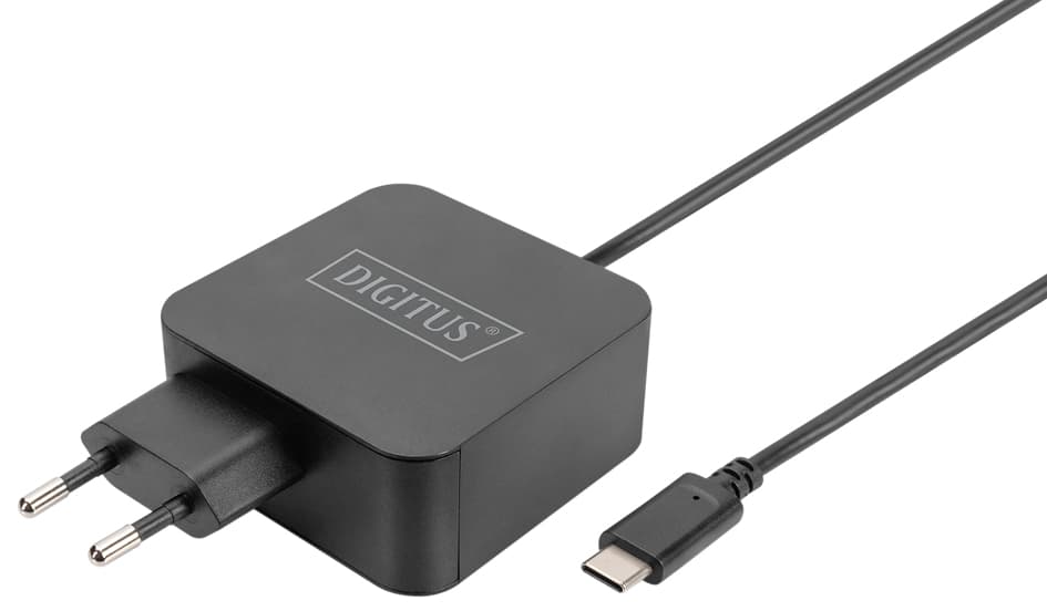 DIGITUS Notebook-Ladegerät USB-C, 65 Watt, schwarz