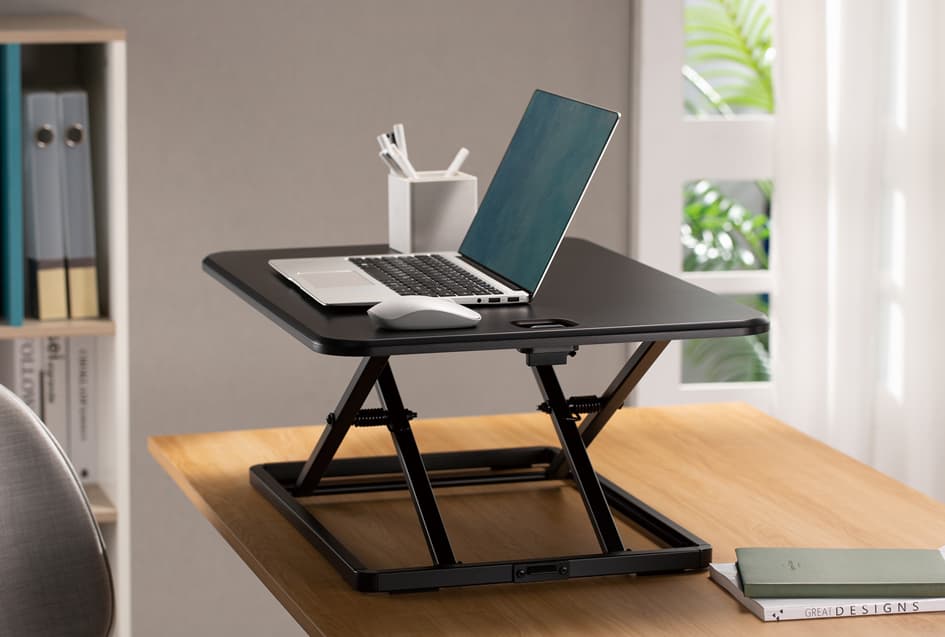 DIGITUS Ergonomischer Sitz-Steh Arbeitsplatz, schwarz