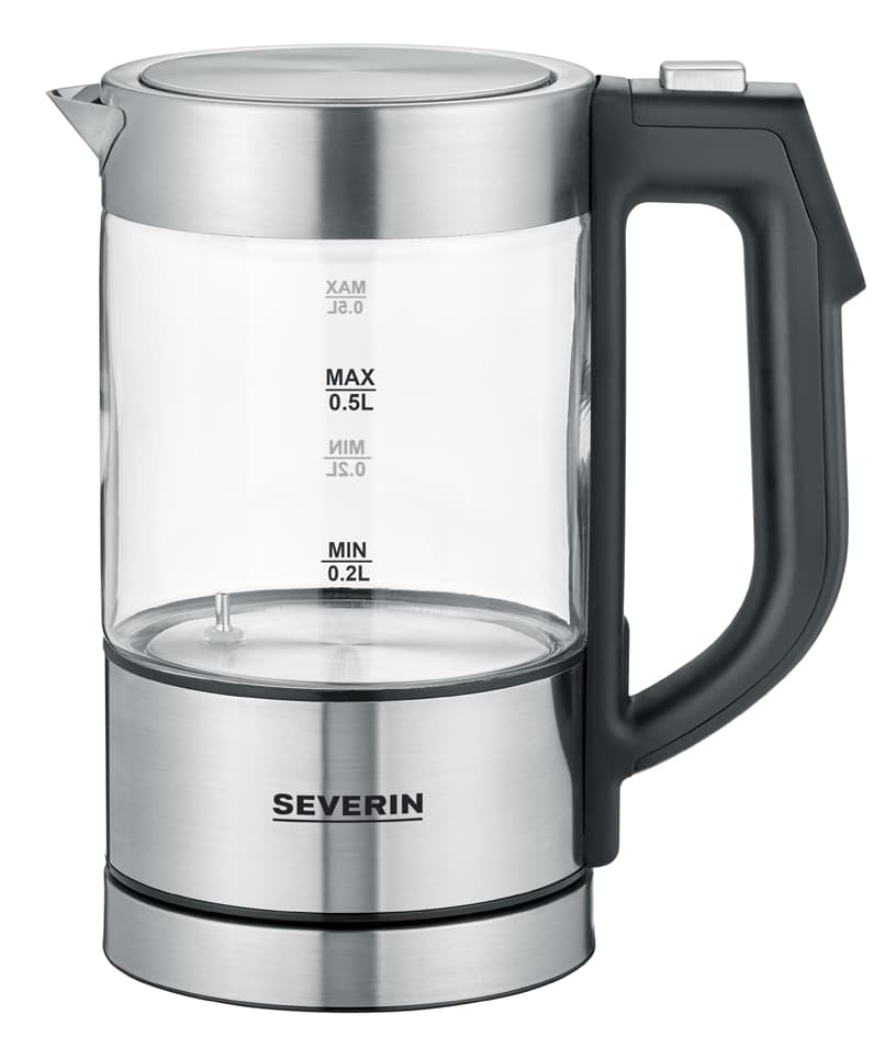 SEVERIN Mini-Wasserkocher WK 3458, 0,5 Liter, Glas/Edelstahl