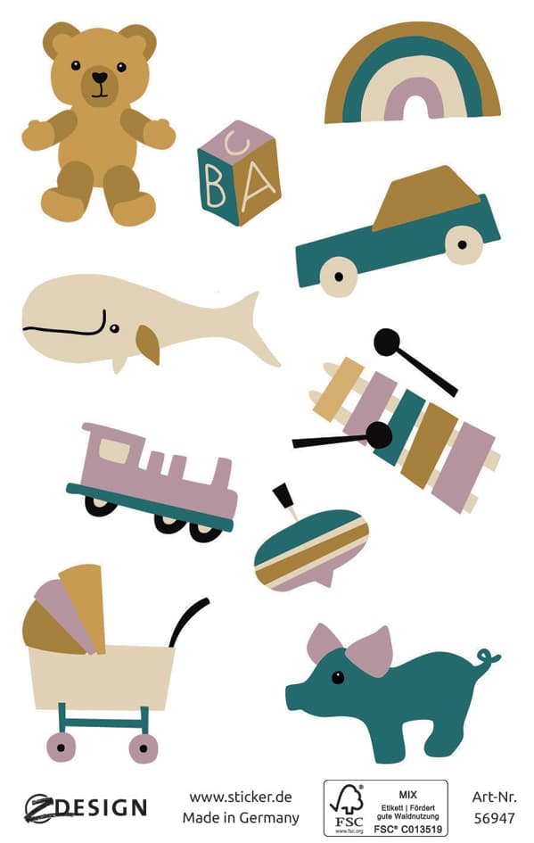 AVERY Zweckform ZDesign Sticker CREATVE , Babyspiel,