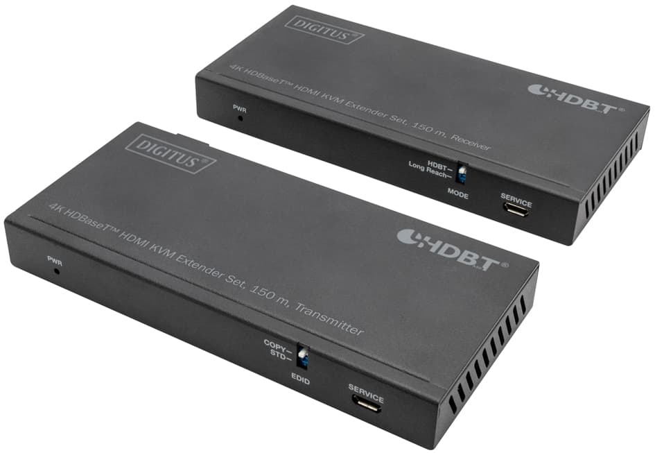 DIGITUS 4K HDBaseT HDMI KVM Extender Set, 150 m