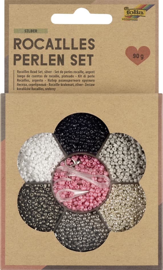 folia Rocailles-Perlen-Set SILBER