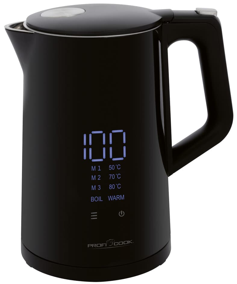 PROFI COOK Wasserkocher PC-WKS 1243, 1,7 Liter, schwarz