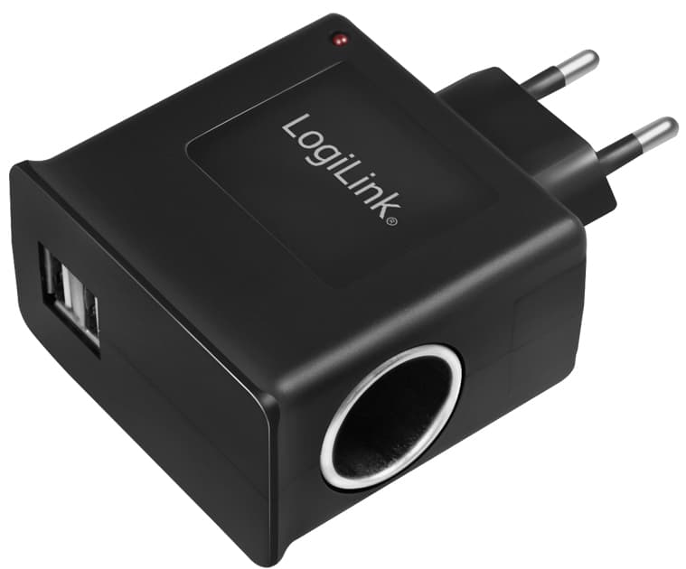 LogiLink AC/DC-Ladegerät, mit Zigarettenanzünder-Kupplung
