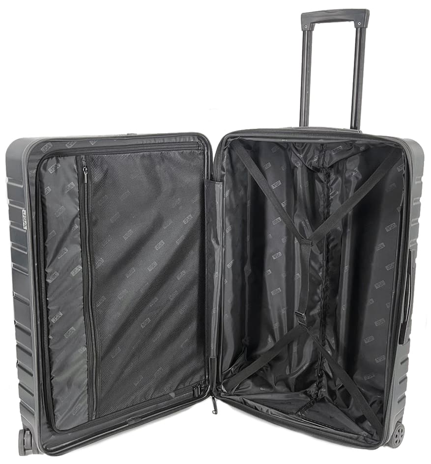 JSA Reisetrolley, 50% recycletes ABS, Größe L, schwarz