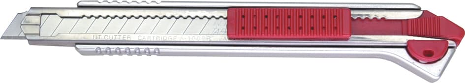 NT Cutter A-1000RP, Aluminium-Gehäuse, 9 mm, silber/rot