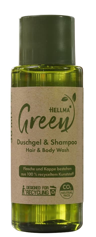 HELLMA Green Mini-Duschgel & Shampoo, 30 ml