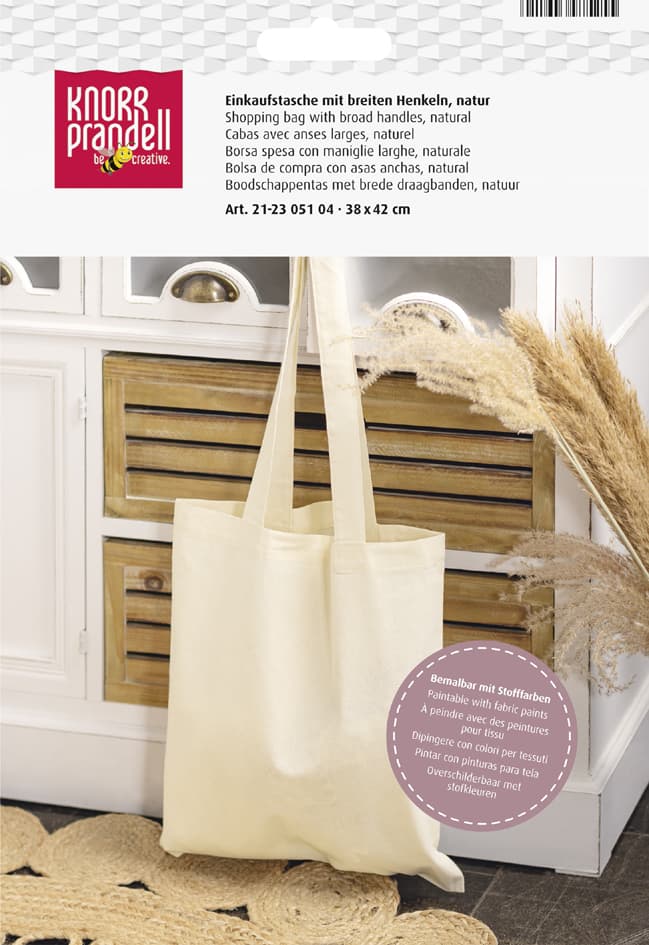 KNORR prandell Baumwoll-Einkaufstasche, 380 x 420 mm, natur