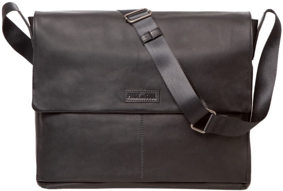 PRIDE&SOUL Umhängetasche URBAN, Leder, schwarz