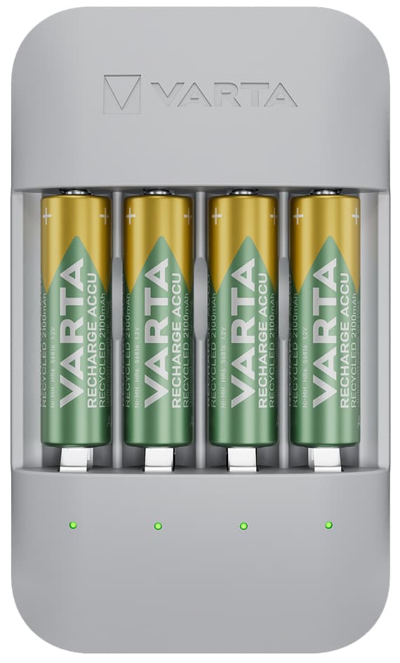 VARTA Ladegerät Eco Charger Pro Recycled, inkl. 4x Mignon AA