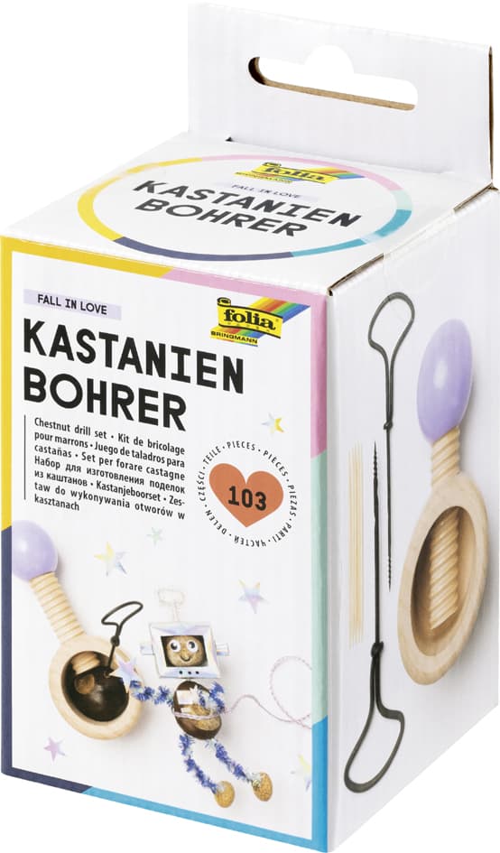 folia Kastanienbohrer-Set, aus Holz, 103-teilig