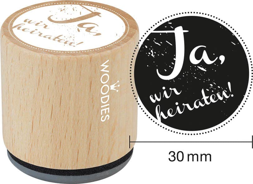 COLOP Motiv-Stempel Woodies , Ja, wir heiraten,