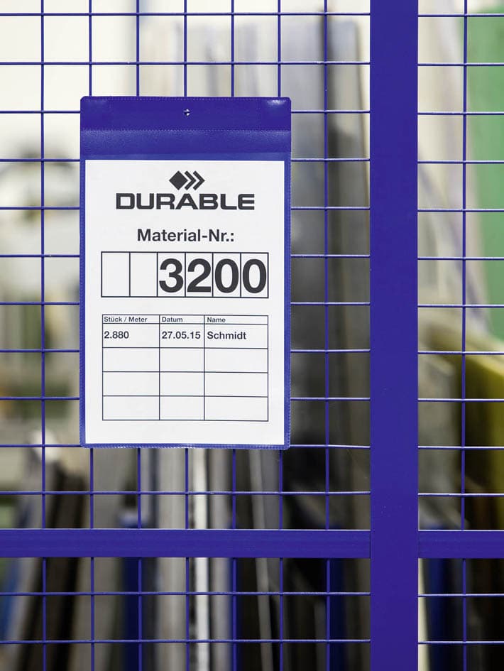 DURABLE Neodym-Magnettasche, DIN A4 quer, blau