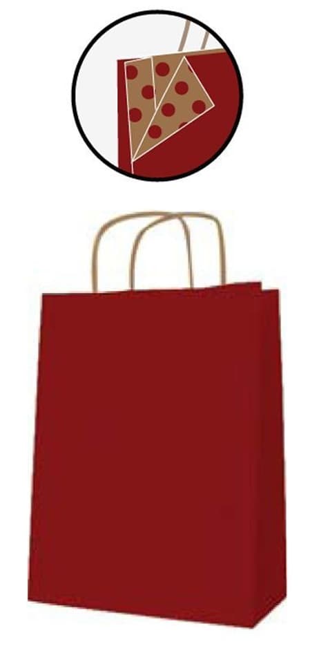 APLI Papiertragetasche - aus Kraftpapier, klein, schwarz