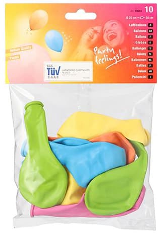 PAPSTAR Luftballons , Pastel, , farbig sortiert