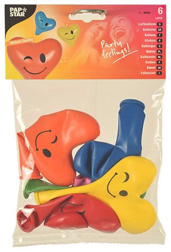 PAPSTAR Luftballons , Blinky Heart, , farbig sortiert