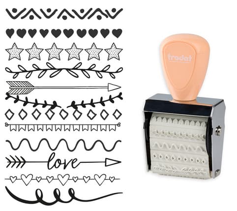 trodat Kreativstempel-Set Creative Mini , Zierleisten,